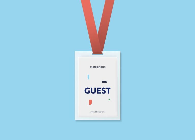 Design of ID card mockup for free editing