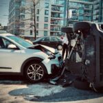 a car that has crashed into another car